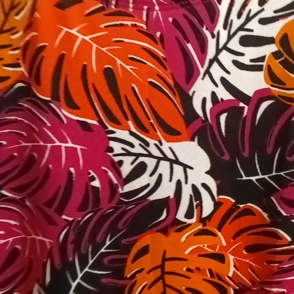 FINAL PRICE NWOT ANTTHONY orange multi-colored sleeveless assymetrical blouse M - Picture 2 of 5